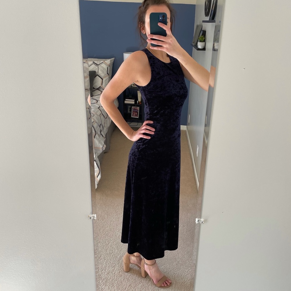 Crushed Velvet Maxi Dress